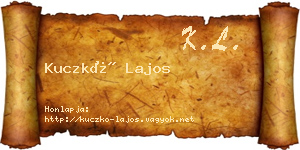 Kuczkó Lajos névjegykártya